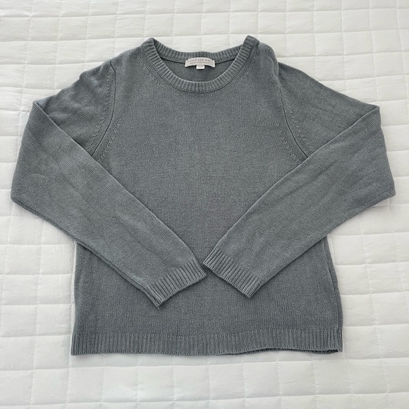 DON’T ASK WHY Baby Blue Long Sleeve Crew Neck Sweater OS(skews XS) Made in Italy - Picture 1 of 4